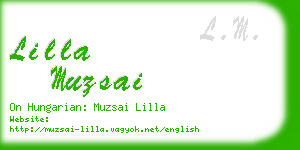 lilla muzsai business card